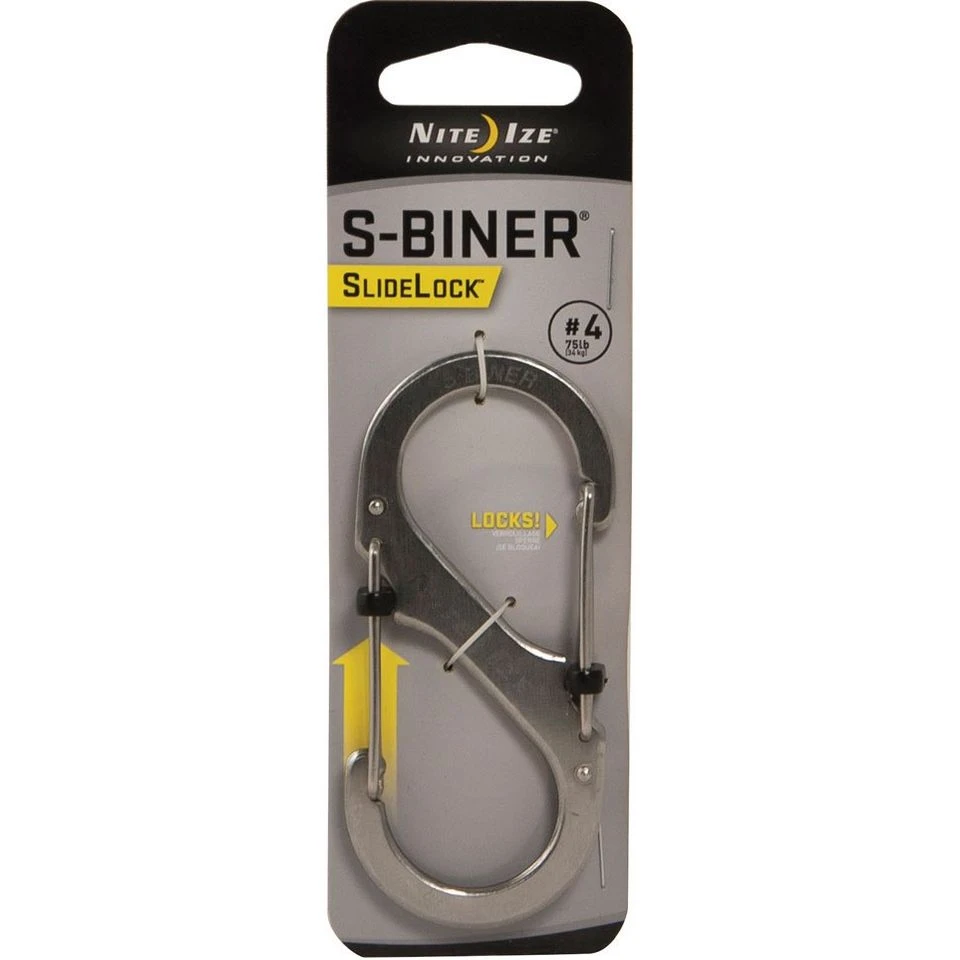 S-Biner SlideLock #4 (Stainless Steel) 3 S-Biner SlideLock #4 (Stainless Steel)