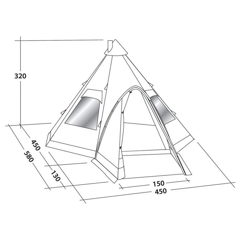Robens Kiowa 10 Person Tipi Tent 7 Robens Kiowa 10 Person Tipi Tent - Image 5