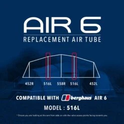 Berghaus Store 41 Air 6 Tent Replacement Air Tube - 516L