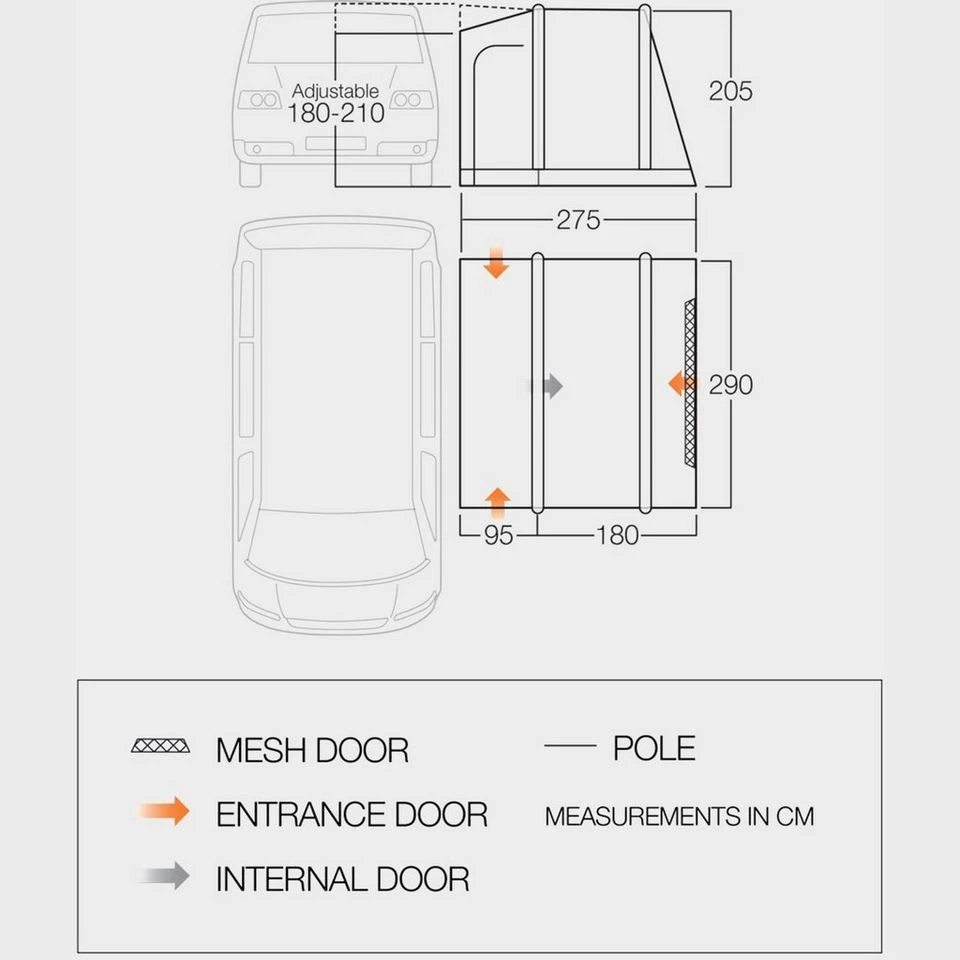 Vango Kilda Low Driveaway Van Awning 7 Vango Kilda Low Driveaway Van Awning - Image 5