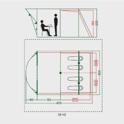 Coleman Meadowood 4 Person Tent With Blackout Bedrooms -Berghaus Store go 409170 b