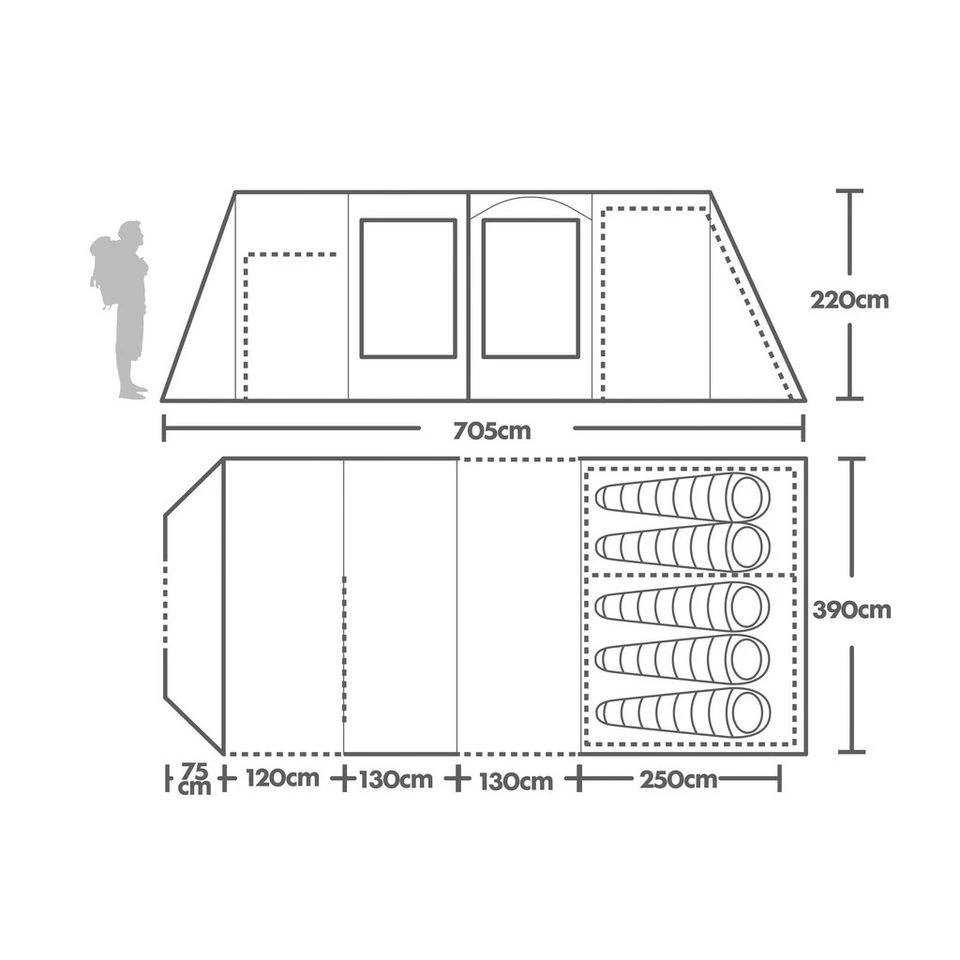 Berghaus Telstar 5 Nightfall Tent 4 Berghaus Telstar 5 Nightfall Tent - Image 2