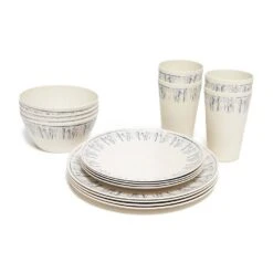 16 Piece Melamine Plastic Tableware Set -Berghaus Store go 513066 z
